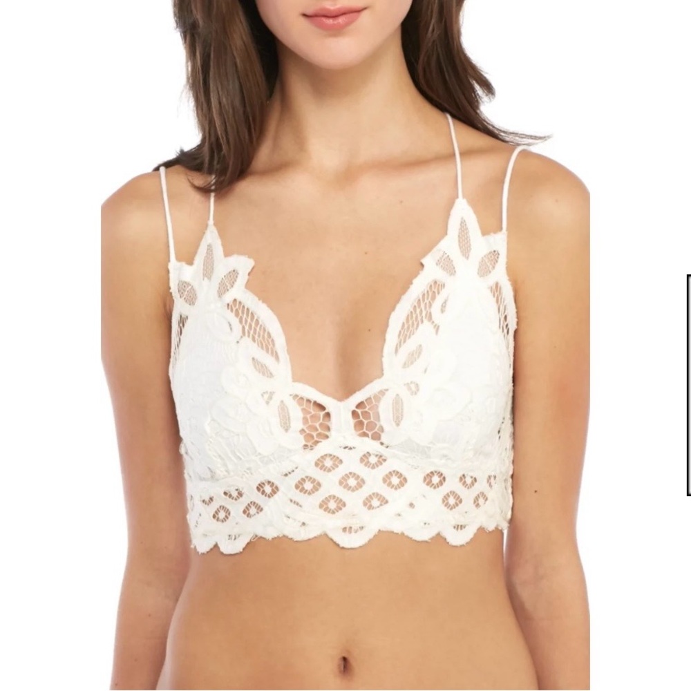 Free People Lace Bandeau in Cream